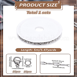 Наборы для самостоятельного изготовления браслетов и ожерелий из нержавеющей стали&nbsp;DIY-LP0004-55