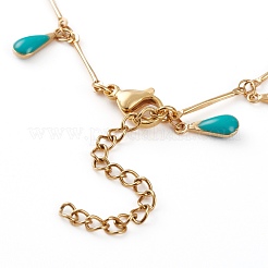 Colliers avec pendentif en forme de larme en acier inoxydable 304&nbsp;NJEW-JN03294