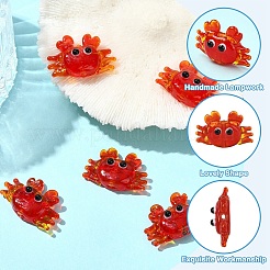 5шт ручной работы бусины лэмпворк&nbsp;LAMP-YW0001-83