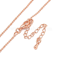 Messing-Kugelkettenhalsketten für Damen&nbsp;NJEW-G084-13RG