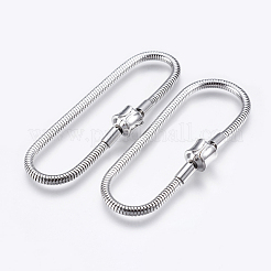 Fabrication de bracelets de style européen en acier inoxydable 304 résistant au ternissement&nbsp;STAS-E428-08C-P
