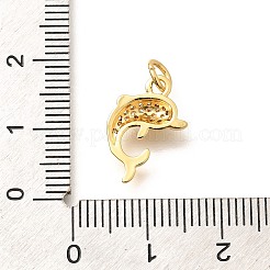 Pendenti in zirconi cubici trasparenti in micro pavè di ottone&nbsp;LS-KK-Q040-03C-G