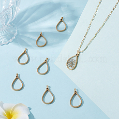 10 шт. подвески из нержавеющей стали 304 с открытой задней частью&nbsp;HJEW-UN00105