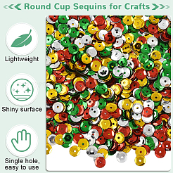 180 г 4 цвета пластиковые бусины с пайетками&nbsp;PVC-YW0001-03