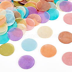 80 шт. подвески из натуральной ракушки капиз&nbsp;BSHE-TA0001-24