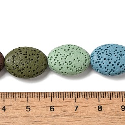 Fili di perle di roccia lavica naturale&nbsp;G-O126-03A-19
