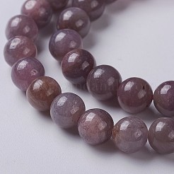 Природных драгоценных камней рубин круглые бусины нити&nbsp;G-O017-8mm-06