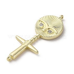 Pendentifs avec zircon cubiques à micro-pavés en laiton&nbsp;KK-Q070-01A-G