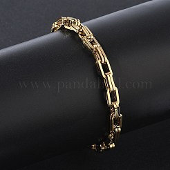 Doppelte rechteckige Gliederkettenarmbänder aus Edelstahl 304&nbsp;SA-CBA2696-05G