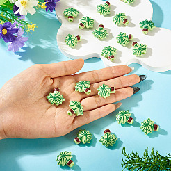 20 pièce de perles acryliques opaques imprimées&nbsp;OACR-TA0004-73A