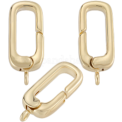 6 pz. anelli di chiusura a molla in ottone placcato in cremagliera&nbsp;KK-SC0006-48G-02