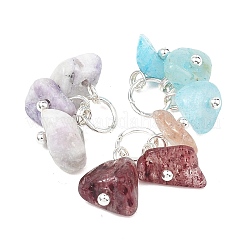 24pcs pendentifs en pierres mélangées naturelles et synthétiques&nbsp;PALLOY-JF05355-02