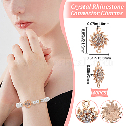 40 шт. сплав кристалл стразы подвески connecotr&nbsp;PALLOY-SC0025-27