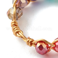 Anelli di perle di vetro&nbsp;RJEW-TA00011