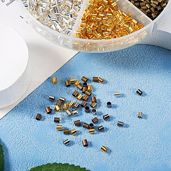 1368 шт. 6 цвета латунные обжимные бусины&nbsp;KK-YS0001-09