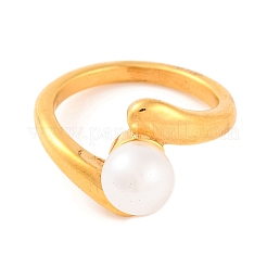 Ионное покрытие (ip) 304 нержавеющая сталь кольца для женщин&nbsp;RJEW-S414-42B-G