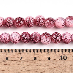 Прозрачная выпечка окрашенные стеклянные бусины нити&nbsp;DGLA-N009-8mm-03