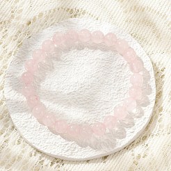 Естественно розовый кварц стрейч браслеты&nbsp;X-G-N0272-01