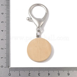 Деревянные плоские круглые подвесные украшения&nbsp;STAS-P408-06P