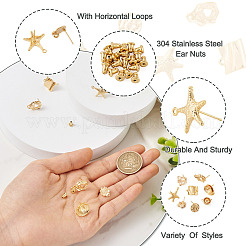 16 Uds. 8 accesorios de pendientes de latón de estilo&nbsp;FIND-TA0001-85