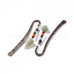 Закладка из натурального зеленого авантюрина&nbsp;AJEW-C025-01D