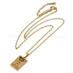 Colliers pendentifs en acier inoxydable 304 sur le thème du tarot pour femmes&nbsp;STAS-S128-02P