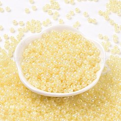6/0 perline di semi di vetro rotonde placcate arcobaleno di colori opachi&nbsp;SEED-T006-04D-05