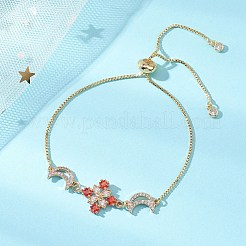 Регулируемые латунные браслеты со звеньями-слайдерами&nbsp;BJEW-JB13037