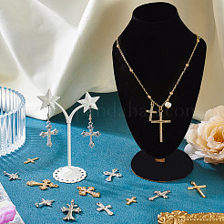 18 шт. 9 стиля сплава с хрустальными подвесками из горного хрусталя&nbsp;ALRI-TA0001-34