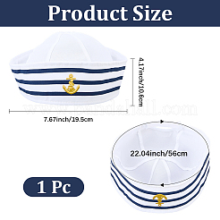 Cappello da marinaio in poliestere&nbsp;AJEW-WH20070-248D