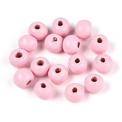 Perline rotonde in legno di schima naturale verniciate a spruzzo&nbsp;WOOD-A018-6mm-31