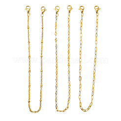 3 шт. набор цепочек для бейсболок из нержавеющей стали 304 в 3 стилях&nbsp;AJEW-TAC00034