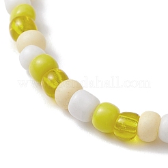 Braccialetto elastico con perline di semi di vetro&nbsp;BJEW-JB10022-01