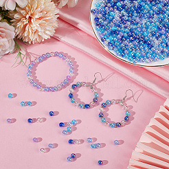 5 couleurs perles acryliques transparentes&nbsp;MACR-PA0001-03A-01