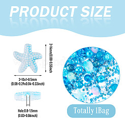 1 sachet de perles de verre de styles variés&nbsp;GLAA-TADJ0001-10D