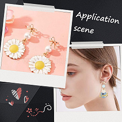 Наборы для самостоятельного изготовления латунных сережек-гвоздиков с бантом&nbsp;DIY-CN0003-24G