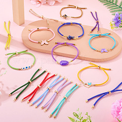 4 Stück 4 Farben Polyesterschnur Armbandherstellung&nbsp;MAK-TA0001-42