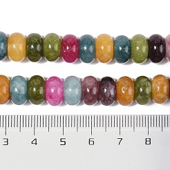 Gefärbt natürlichen weißen Jade Perlen Stränge&nbsp;X-G-G107-A10-01