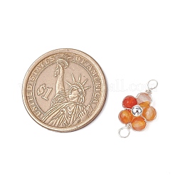 Подвески-коннекторы в виде цветка из натурального амазонита&nbsp;PALLOY-JF03605-02