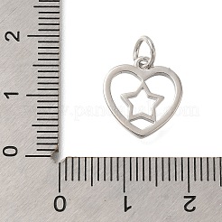 Herz-Rack-Beschichtung Messing Charms&nbsp;LS-KK-I716-21B-P