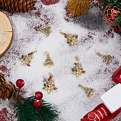 8 шт. 2 стиля латунные подвески с цирконием&nbsp;KK-FH0008-18