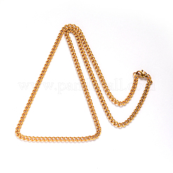 201 collane a catena intrecciata in acciaio inossidabile&nbsp;NJEW-L416-05G
