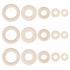 150 шт. 5 стиля деревянных соединительных колец&nbsp;WOOD-TA0002-85