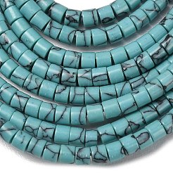 Синтетических нитей бирюзовые бусы&nbsp;G-P608-A14-01