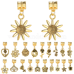 40pcs 20 Arten Legierung europäische baumelnde Charms&nbsp;PALLOY-BM00018