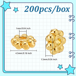 200 шт. бусины-разделители из сплава в форме цветка&nbsp;FIND-LP0001-01