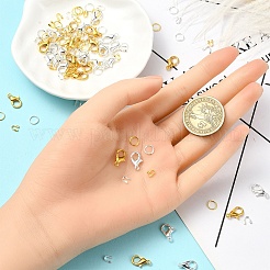 Карабины из цинкового сплава с защитой и протекторами из латунной проволоки с открытыми железными кольцами&nbsp;DIY-YW0010-08