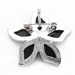 Булавка для броши из натуральной раковины морского ушка/пауа в форме цветка G-N333-012B-RS