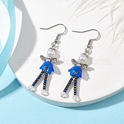 Серьги-подвески в виде феи из нержавеющей стали 304&nbsp;EJEW-MZ00129-04