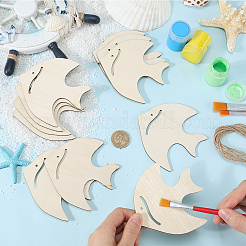 Подвесные украшения из дерева на тему океана&nbsp;HJEW-WH20016-01B